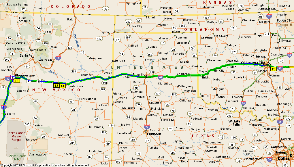 Albuquerque to Oklahoma City