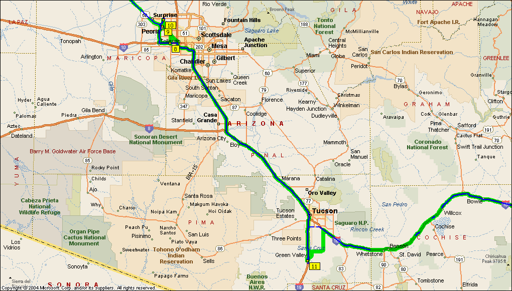 Peoria to Green Valley