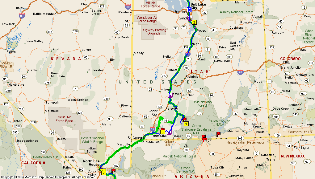 Salt Lake City to Las Vegas